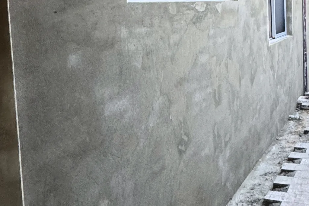Close-up of floated render
