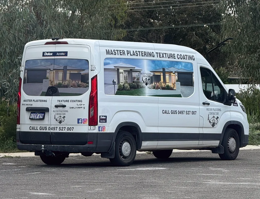 Master Plastering texture coating van
